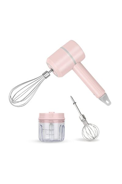 divendi-ro AO-78163 Portable 3 in 1 cordless electric hand blender, 3 speeds, pink