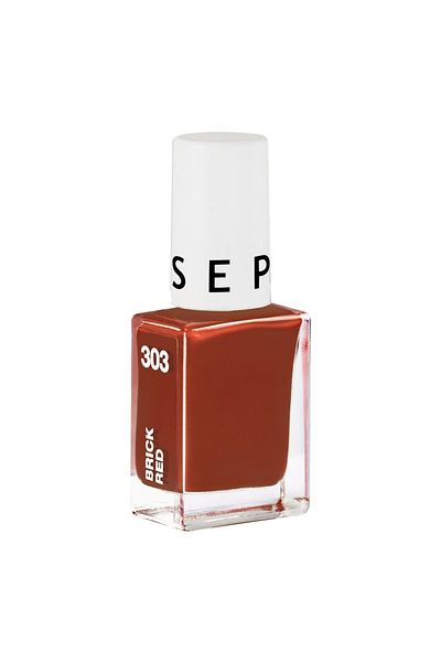SEPHORA COLLECTION Nail Polish 303 Brick Red – Warm Rust-Red, Long-Wear Vegan Gloss Formula | 5ML