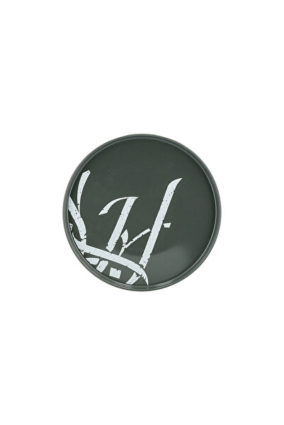 LA MESA grey stoneware/glass 18 pc dinner set with decal