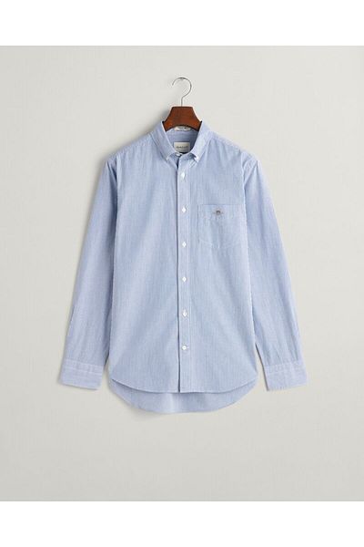 Gant قميص بوبلين مخطط بقصّة عادية