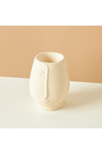Lifestyle Face Shaped Porcelain Oil Burner - 10x9x12 cms