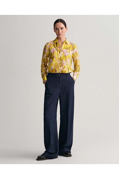 Gant Regular Fit Iris Print Cotton Silk Shirt