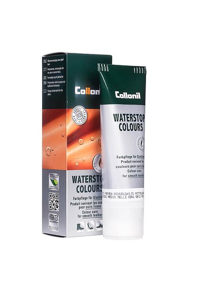 Collonil Waterstop Colours Almond Oil Shoe Polish, 75 ml, medium grey