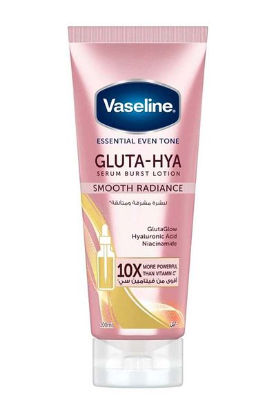 Vaseline Essential Even Tone Body Lotion Smooth Radiance, Gluta-Hya Serum Burst, 10X More Powerful t