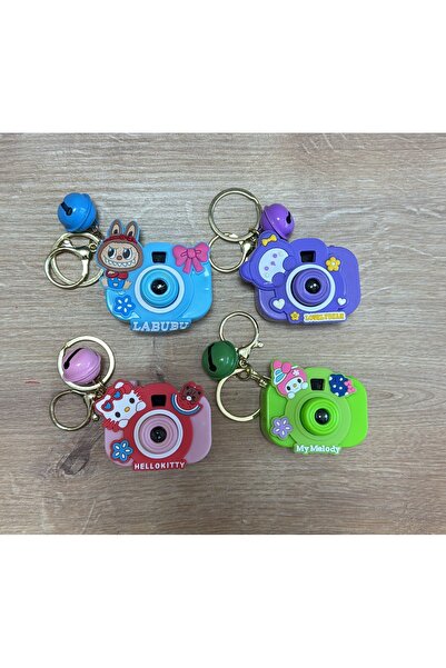 BUCHE Kuromi Labbu Fotoğraf Makinesi Anahtarlık 1 Adet