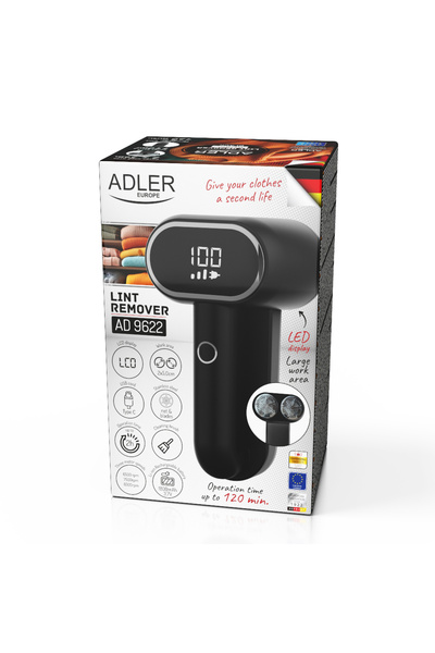 adler Lint Remover Black Rechargeable 10W AD9622