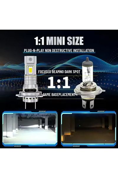 Universala Set 2 becuri LED H7 - 6000K, 70W, 20000 LM, Lumină Albă Eficientă și Durabilă