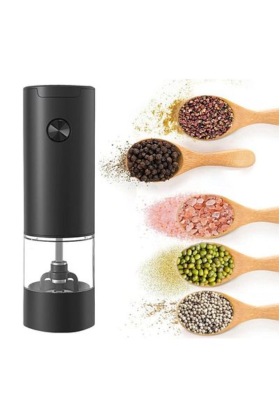 divendi-ro Electric salt and pepper shaver, polycarbonateABS, rechargeable, USB, fineness control, black