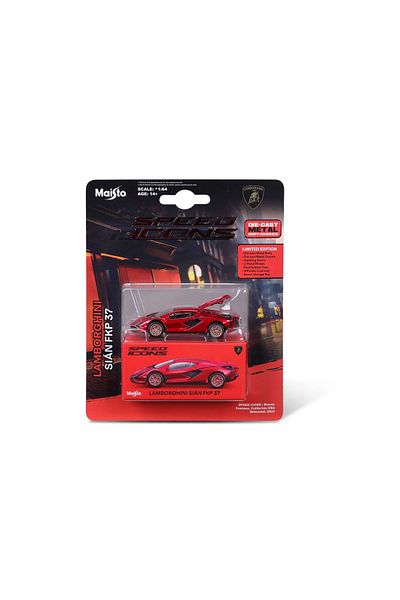Maisto SPEED ICONS LAMBORGHINI SIAN FKP 37 RED METAL CAR 1 TO 64 SCALE