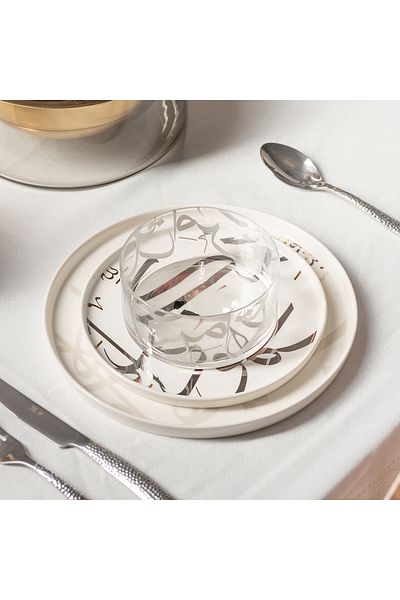 LA MESA Oulfa gold*silver porcelain 18 Pcs dinner set