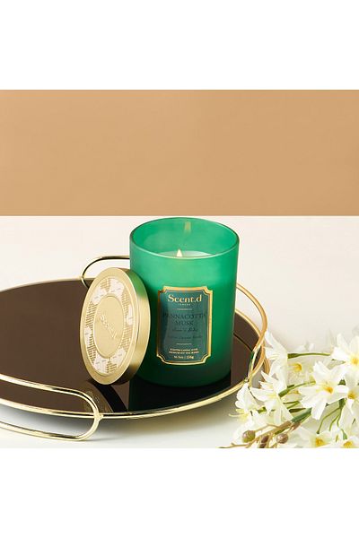 Scent.d London Pannacotta Musk Scented Jar Candle - 226 gms