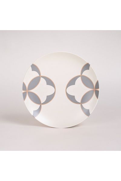 LA MESA grey/white porcelain 18 pc dinner set