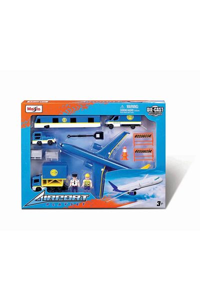 Maisto BLUE PLANE AIRPORT SET