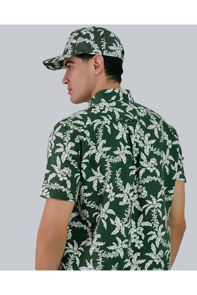 Gant Regular Fit Cotton Linen Palm Shirt