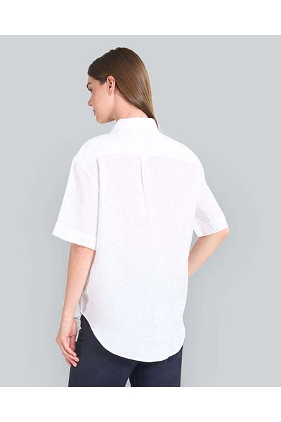Gant قميص كتان مريح بأكمام قصيرة