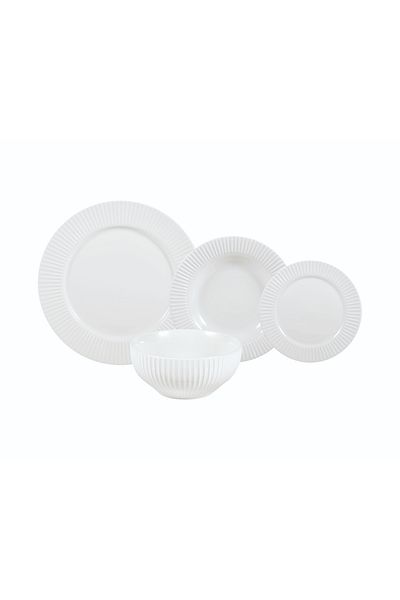 LA MESA white porcelain 16 pcs dinner set