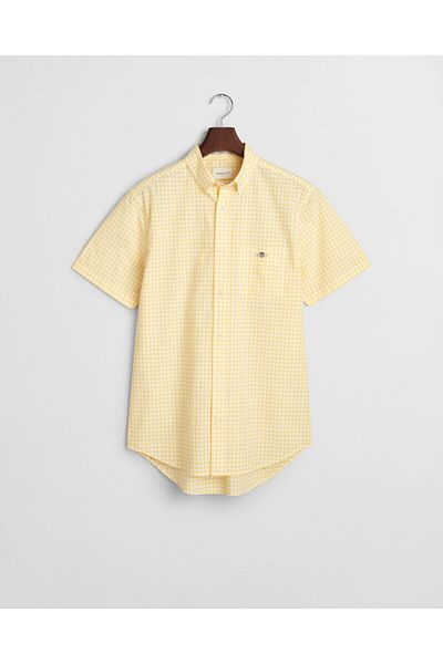 Gant Regular Fit Classic Gingham Poplin Short Sleeve Shirt