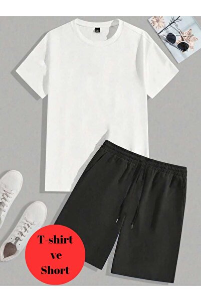 FİTGO Ανδρικό Σετ Σορτς 2 τεμαχίων Basic μεγάλου μεγέθους