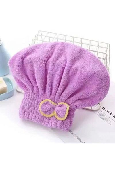 Çetinhome Microfiber Elastic Hair Drying Cap Head Towel Shower Cap