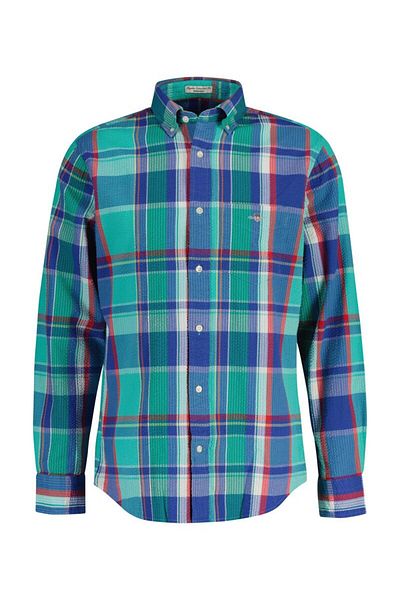 Gant قميص سيرساكر مدراس بقصّة عادية