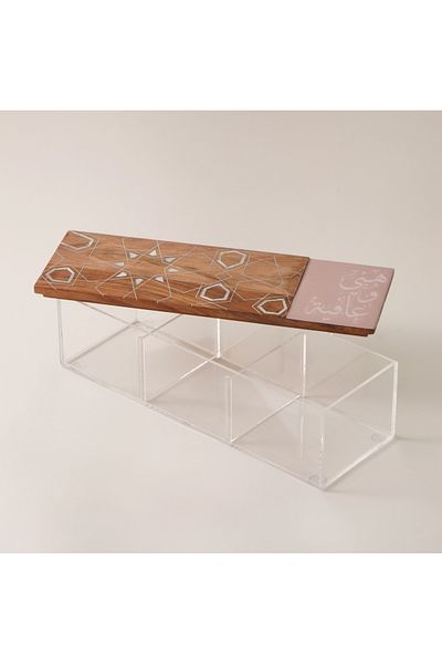 LA MESA Metal Serving Box With Lid 35*12*10Cm, Gold
