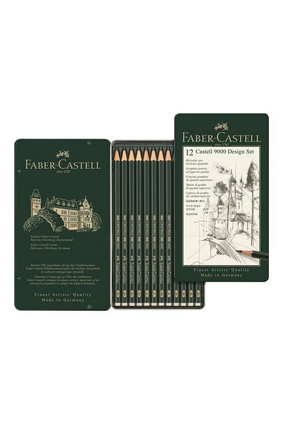 rexa 12-Piece 9000 Graphite Pencil Design Set – Black – Professional Drawing & Sketching