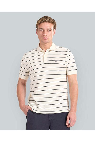 Gant STRIPED SHORT SLEEVE POLO FOR MEN (NAVY & WHITE)