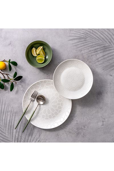 LA MESA multi color porcelain 18 pc dinner set