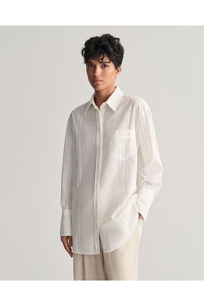 Gant Relaxed Fit Seersucker Striped Shirt