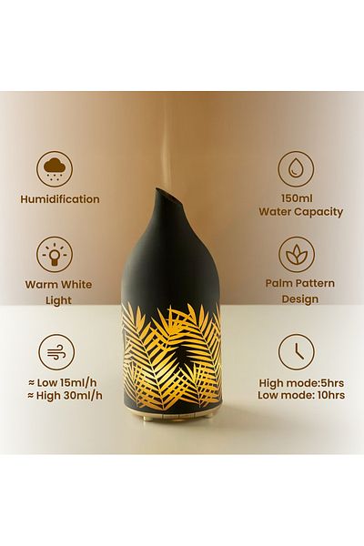 Lifestyle Alza Palm Print Electric Aroma Diffuser - 150 ml