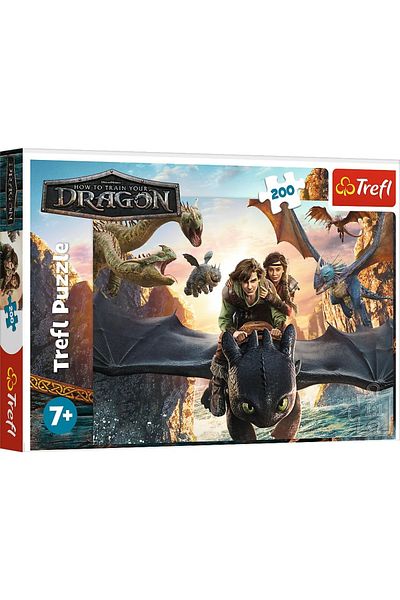 Trefl PUZZLE 200 HOW TO TRAIN YOUR DRAGON TOOTHLESS AND FRIENDS