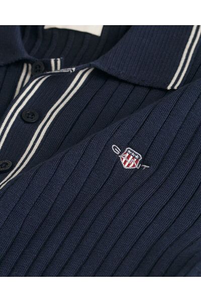 Gant Ribbed Cotton Polo Shirt