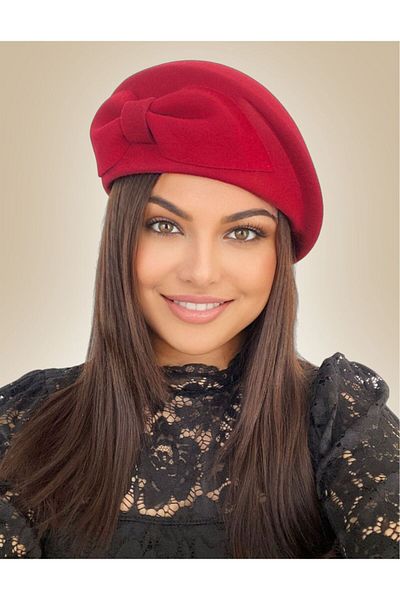 Confortino Luxury women's felt hat with a corner toca - ONE SIZE, ADJUSTABLE
