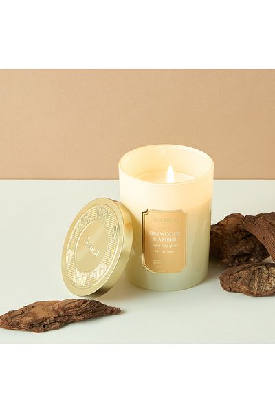 Scent.d London Scent.d Drywoods and Amber Scented Jar Candle - 8 oz
