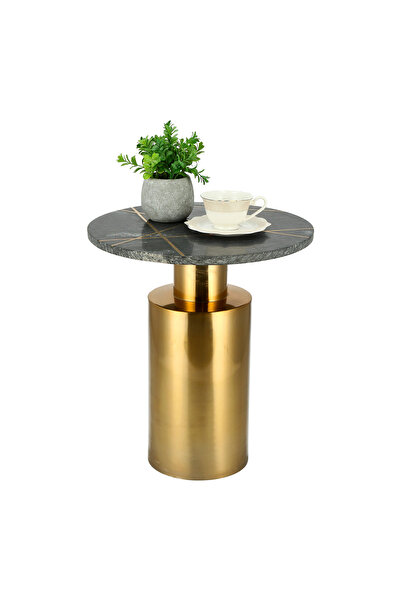 Generic MARBLE ROUND SIDE TABLE WITH STEEL