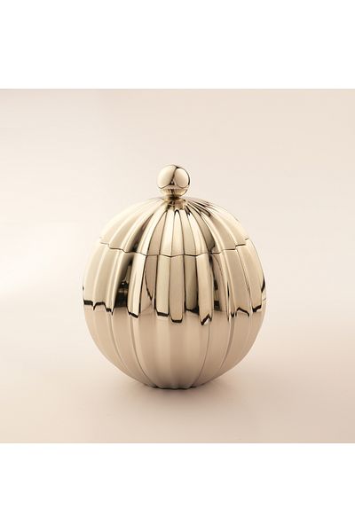 LA MESA Metal Jar Nickel Plated 15*15*18Cm, Silver