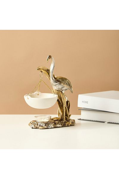 Lifestyle Crane Accent Ceramic Oil Burner - 15x8x20 cm