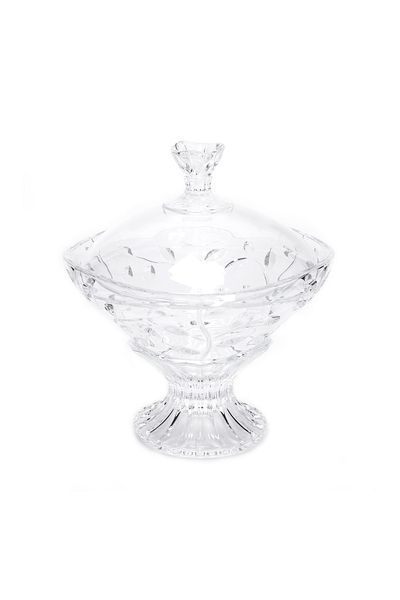 RCR Laurus Crystal Candy Pot With Cover -180