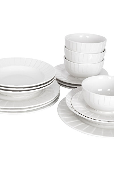 LA MESA white porcelain 16 pcs dinner set