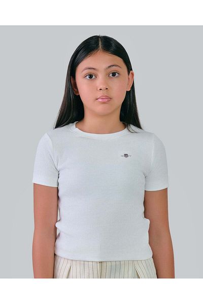 Gant Teen Girls Shield Ribbed T-Shirt
