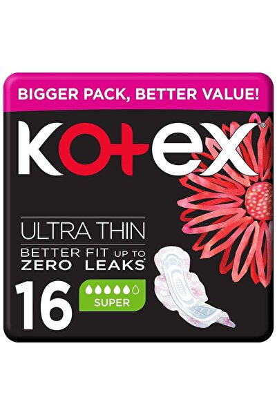 Kotex Ultra Thin Pads, Super Size Sanitary Pads with Wings