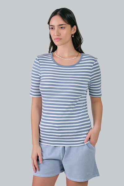 Gant Slim Striped 1X1 Ribbed T-Shirt