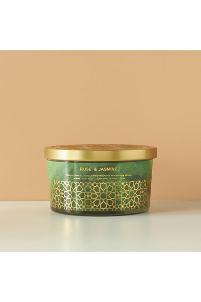 LPDP Scent.d Rose and Jasmine 3-Wick Jar Candle - 16 oz