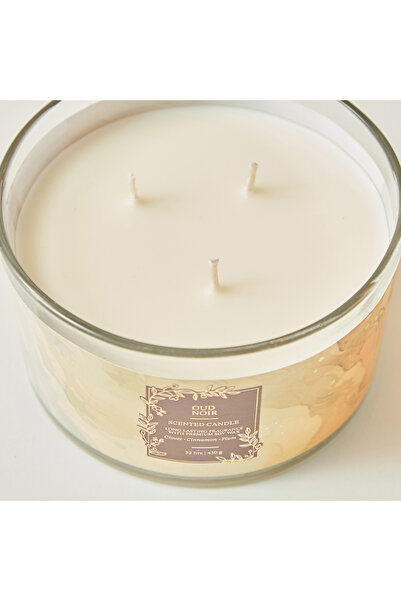 Scent.d London شمعة سينت.دي عود نوار المعطرة بثلاث فتائل - 450 جرام