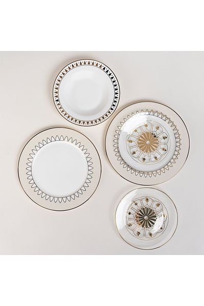 LA MESA 18 Pcs Dinner Set Serve 6 Person,Qamaryat