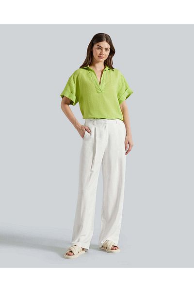 Gant Rel Linen Popover Short Sleeve Shirt