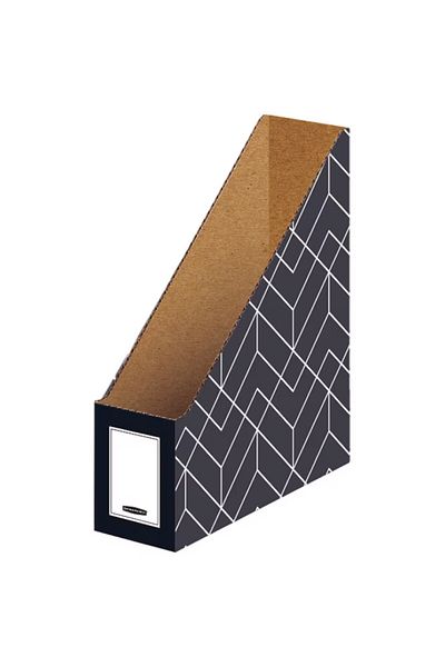 Fellowes Decor Document Holder, Grey, A4 Size, Sturdy Cardboard, Modern Design, Desktop Storage