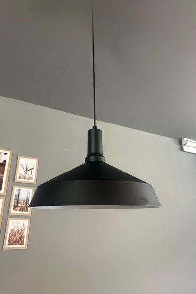 Bamyum Lema Tekli Avize Siyah Fener Başlık Sarkıt Lamba Restoran Cafe Salon Avizeleri