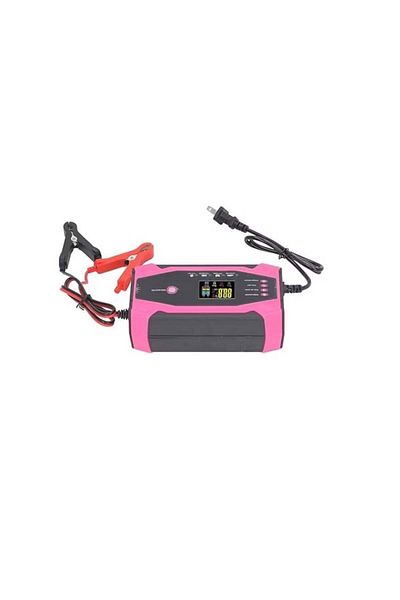 divendi-ro Redresor automat, 12V, 10A, 24V, 5A, cu control inteligent, afișaj LCD, negru-roz
