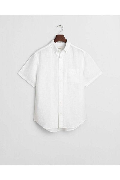 Gant Regular Fit Short Sleeve Linen Shirt